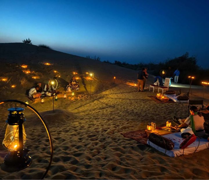 dinner at dunes jaisalmer